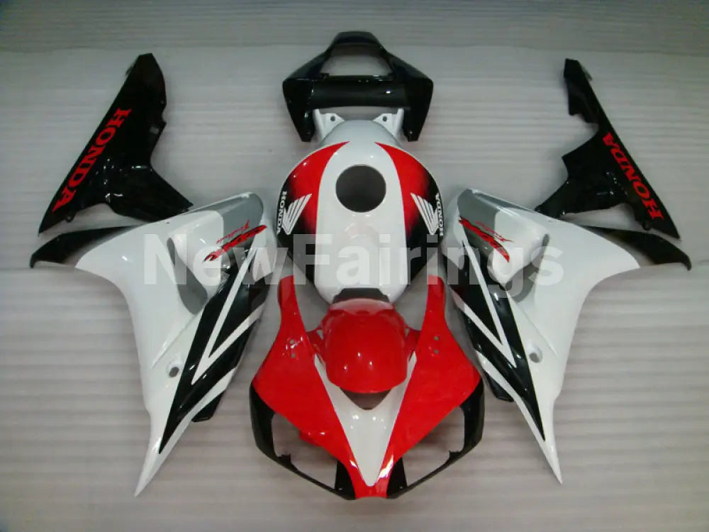 Red and White Black Factory Style - CBR1000RR 06-07 Fairing