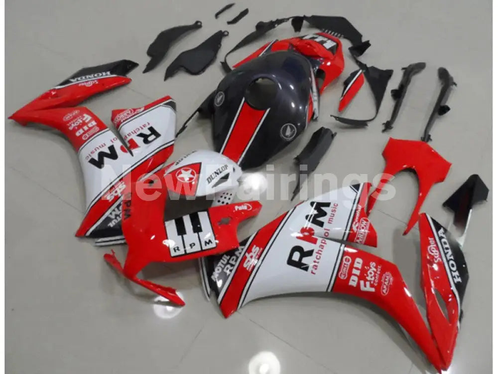 Red and White Black RPM - CBR1000RR 12-16 Fairing Kit -