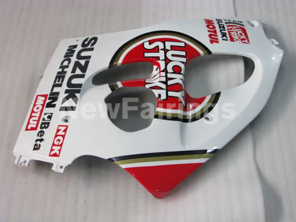 Red and White Lucky Strike - GSX-R600 96-00 Fairing Kit -