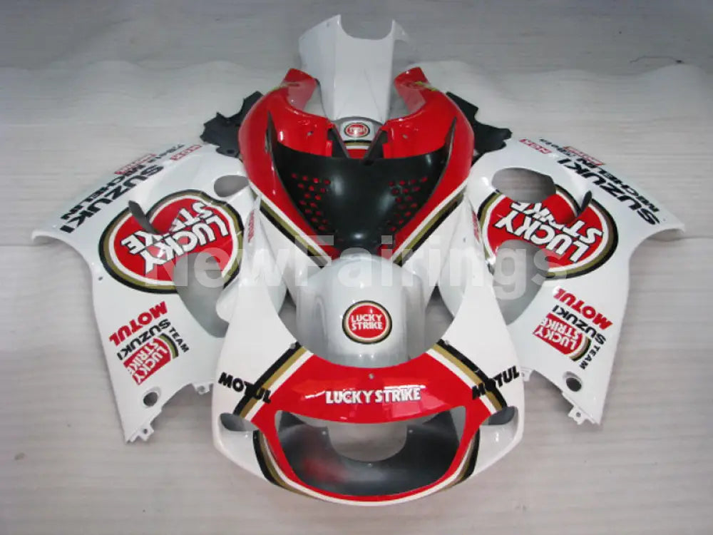 Red and White Lucky Strike - GSX-R750 96-99 Fairing Kit