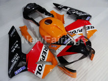 Load image into Gallery viewer, Red Orange and Black Repsol - CBR600RR 03-04 Fairing Kit -