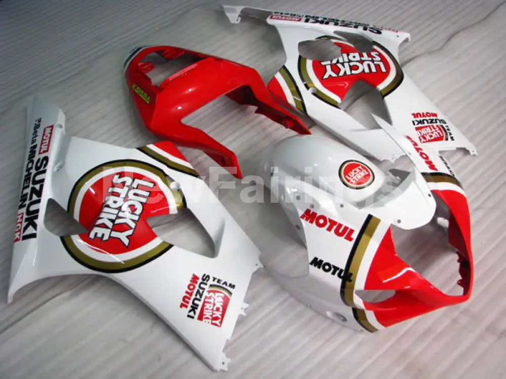 Red White Lucky Strike - GSX - R1000 03 - 04 Fairing Kit