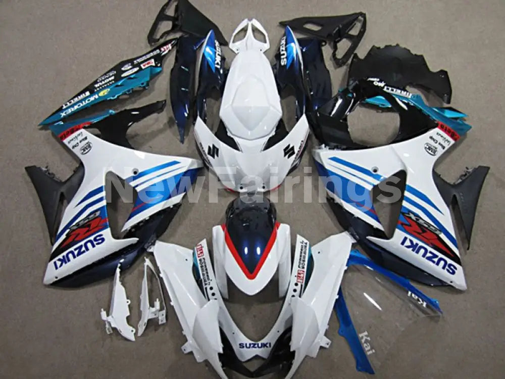 White and Black Blue Factory Style - GSX - R1000 09 - 16