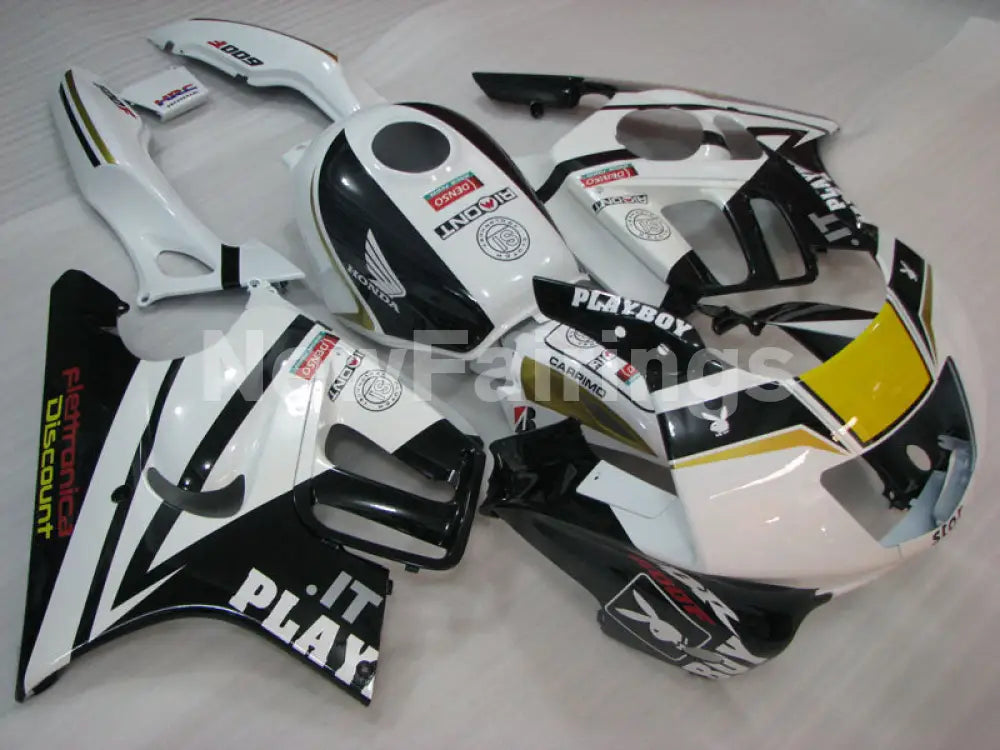 White and Black PlayBoy - CBR600 F3 97-98 Fairing Kit -