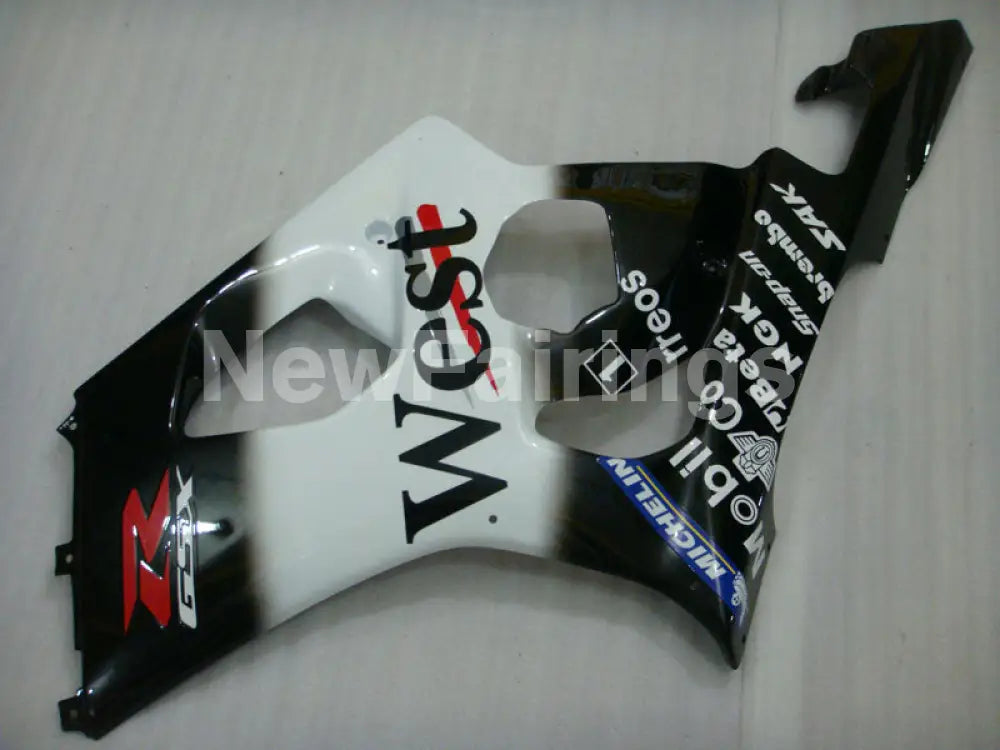 White and Black West - GSX - R1000 03 - 04 Fairing Kit