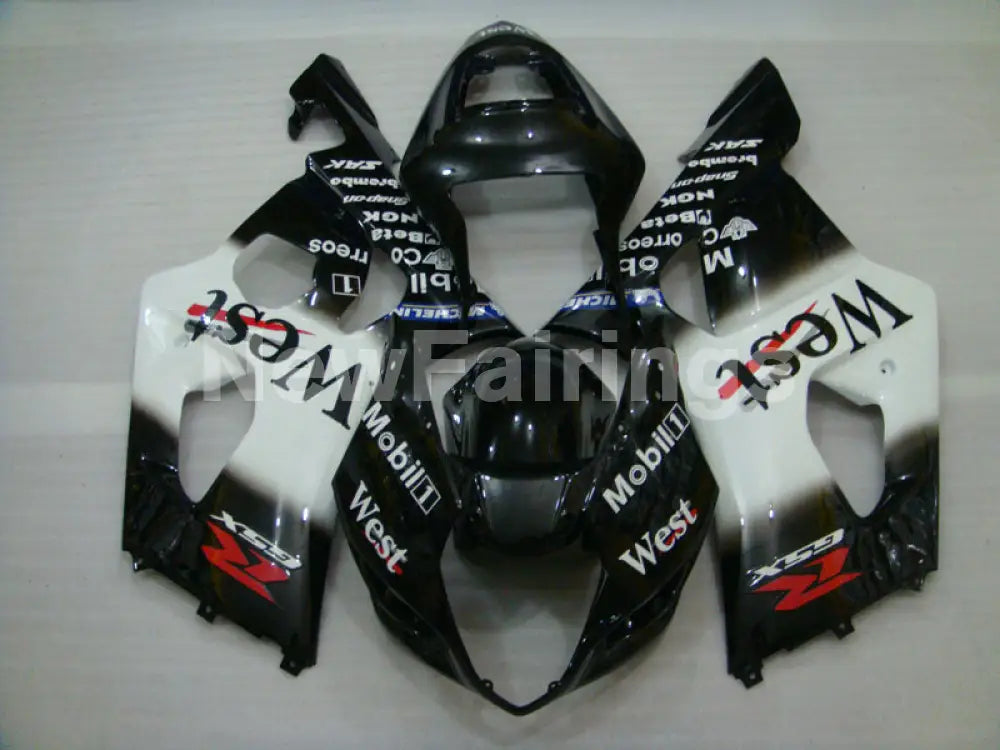 White and Black West - GSX - R1000 03 - 04 Fairing Kit