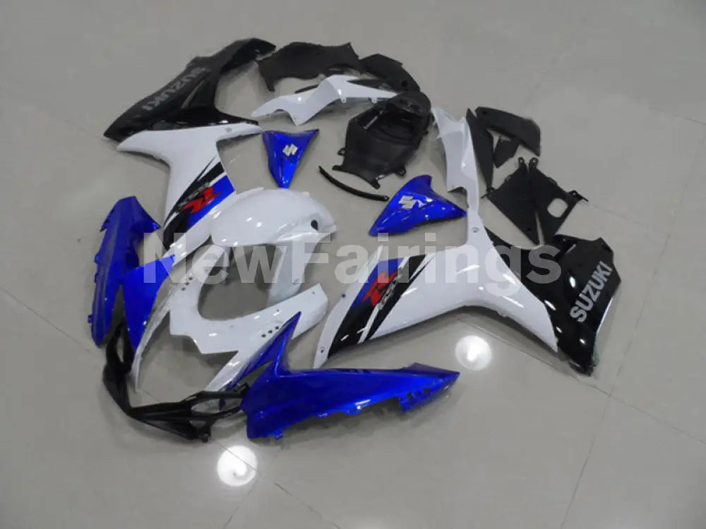 White and Blue Black Factory Style - GSX-R600 11-24 Fairing