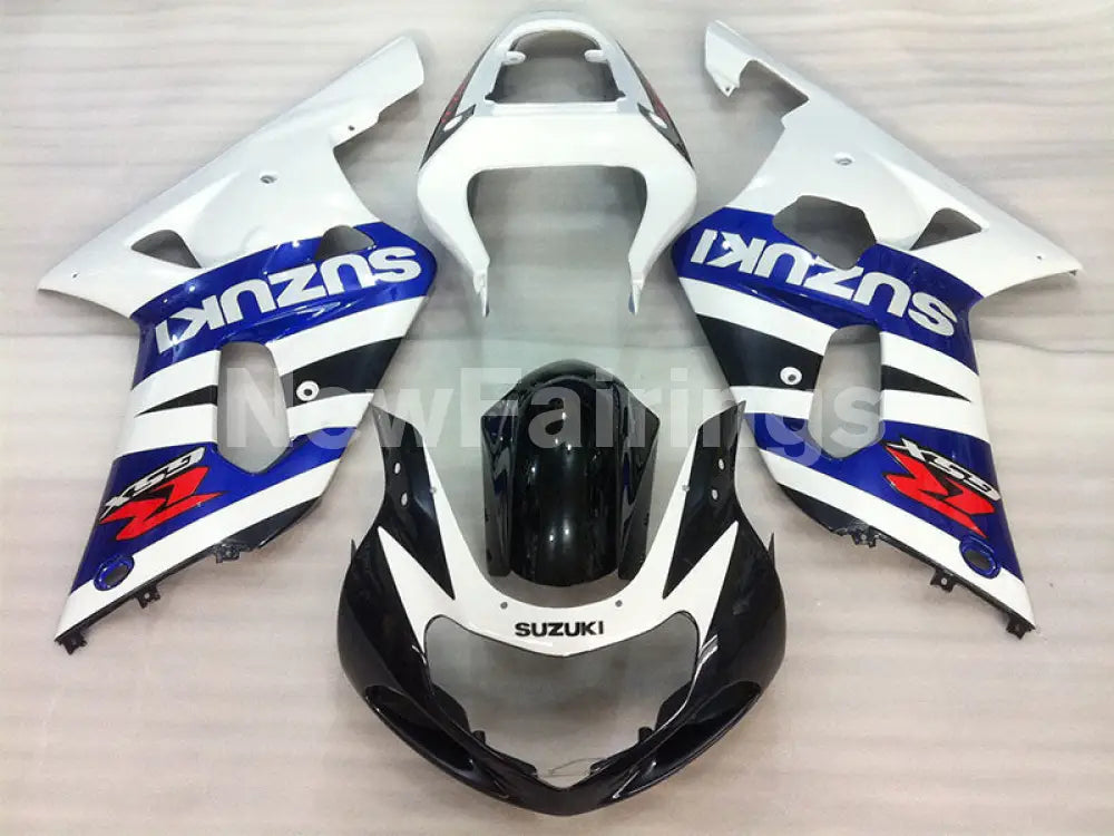White and Blue Black Factory Style - GSX-R750 00-03 Fairing
