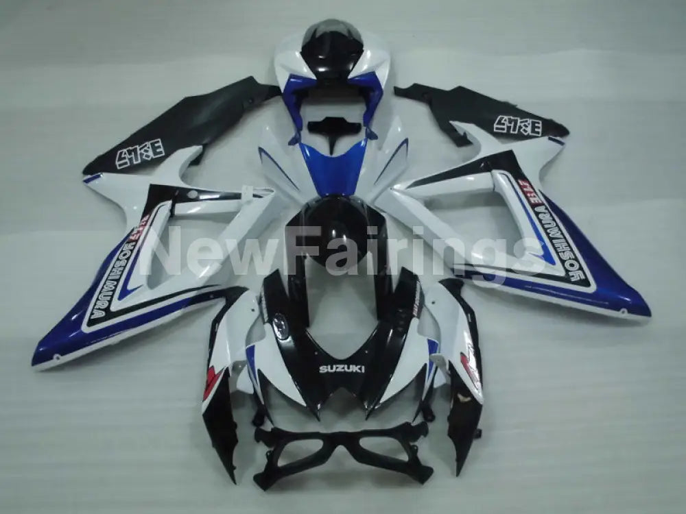White and Blue Black Yoshimura - GSX-R600 08-10 Fairing Kit