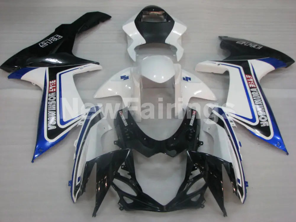 White and Blue Black Yoshimura - GSX-R750 11-24 Fairing Kit