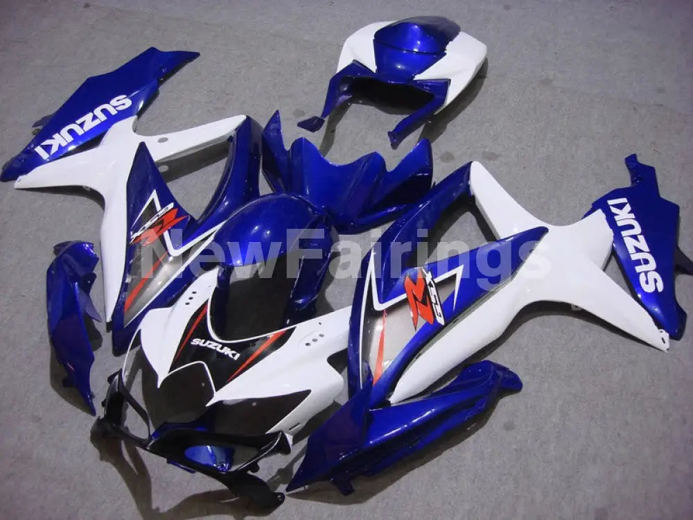 White and Blue Factory Style - GSX-R600 08-10 Fairing Kit