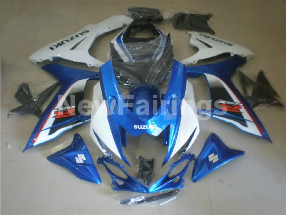 White and Blue Factory Style - GSX-R600 11-24 Fairing Kit