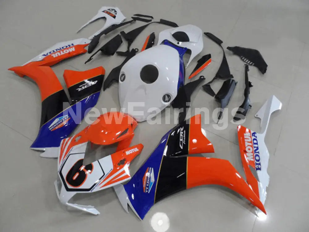 White and Orange Blue MOTUL - CBR1000RR 12-16 Fairing Kit -