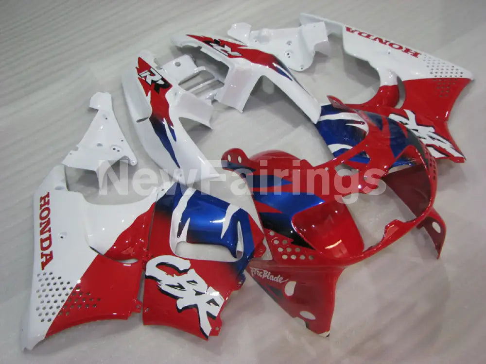 White and Red Blue Factory Style - CBR 900 RR 94-95 Fairing