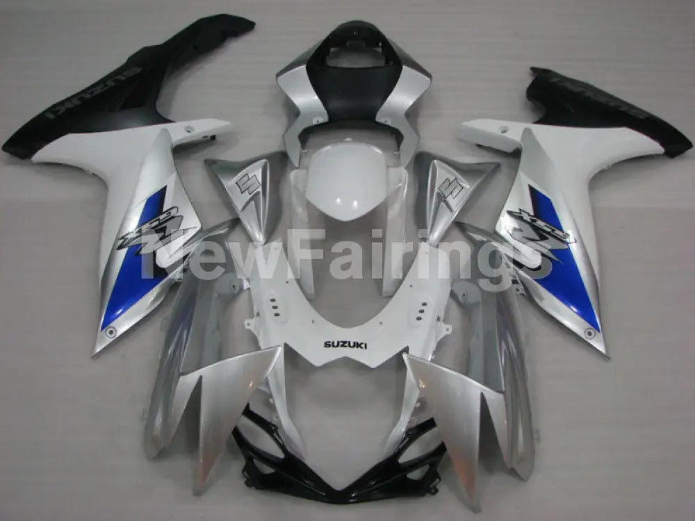 White and Silver Blue Factory Style - GSX-R600 11-24