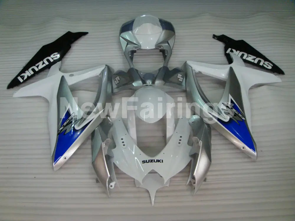 White and Silver Blue Factory Style - GSX-R750 08-10