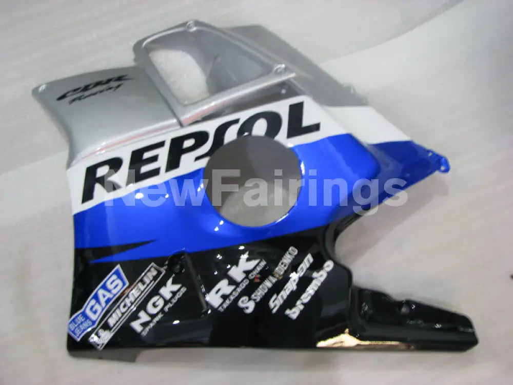 White and Silver Blue Repsol - CBR600 F2 91-94 Fairing Kit -