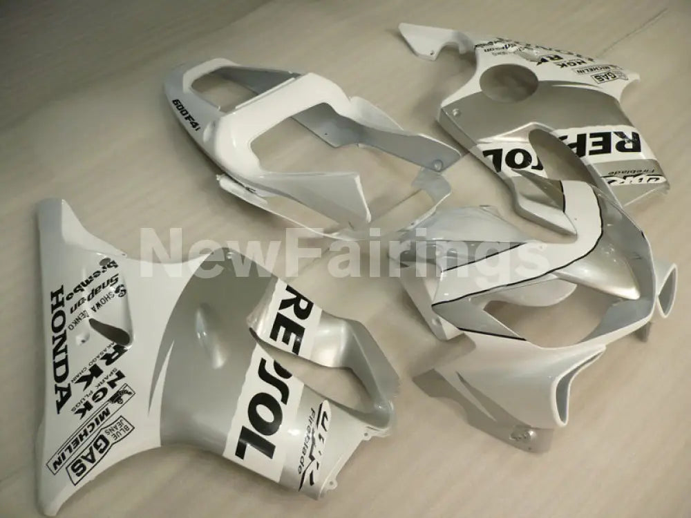 White and Silver Repsol- CBR600 F4i 01-03 Fairing Kit -