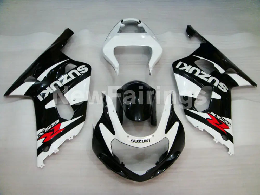 White and Black Factory Style - GSX-R600 01-03 Fairing Kit -