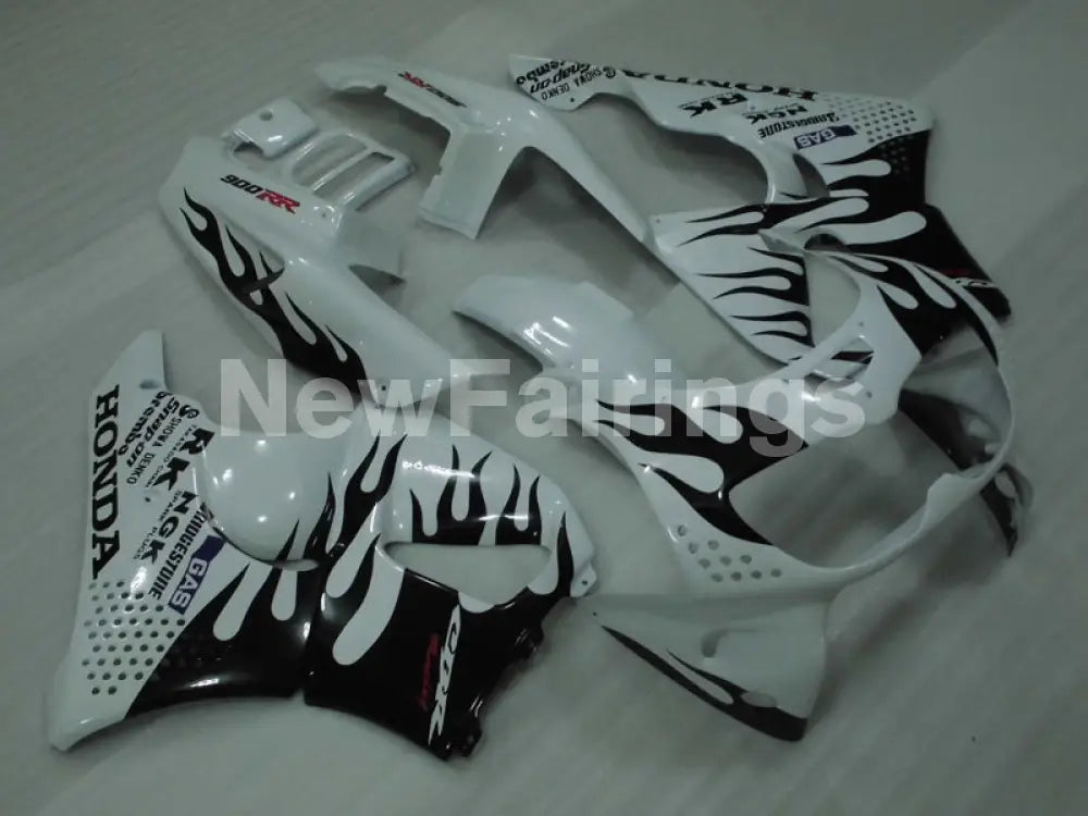 White and Black Flame - CBR 900 RR 94-95 Fairing Kit -