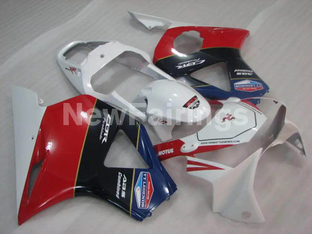 White and Red Black MOTUL - CBR 954 RR 02-03 Fairing Kit -