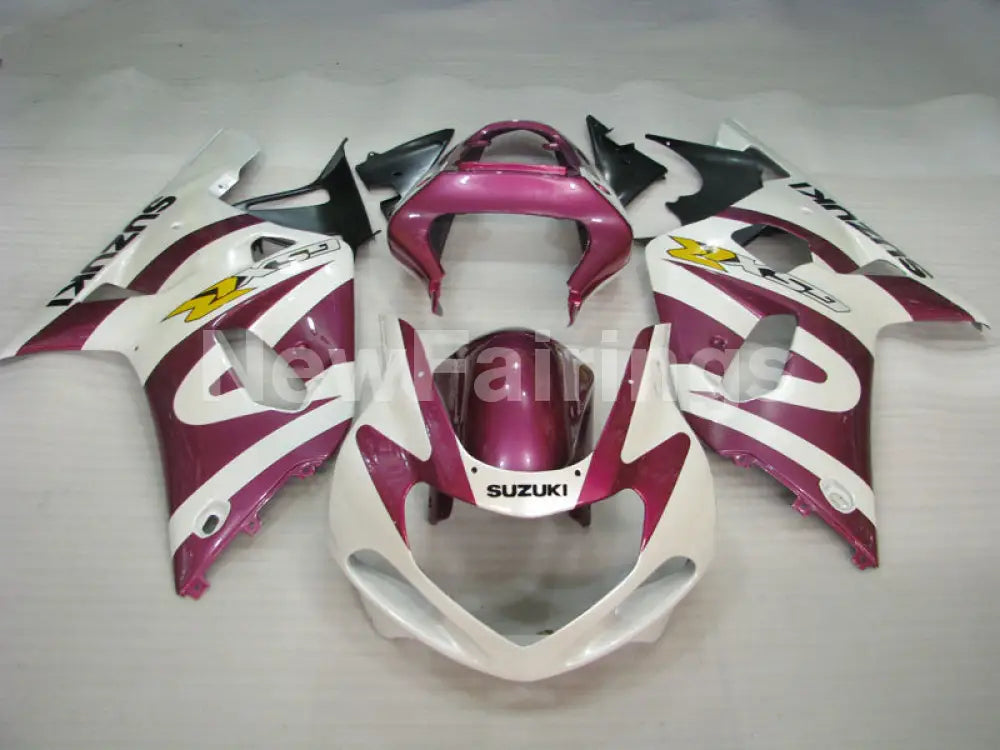 White and Purple Red Factory Style - GSX-R600 01-03 Fairing