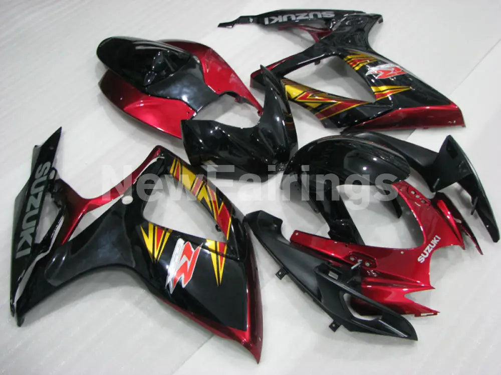 Wine Red and Black Golden Factory Style - GSX-R600 06-07