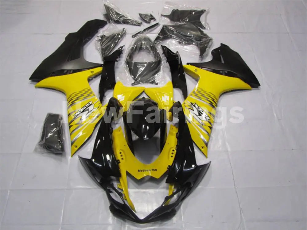 Yellow and Black Factory Style - GSX-R600 11-24 Fairing Kit