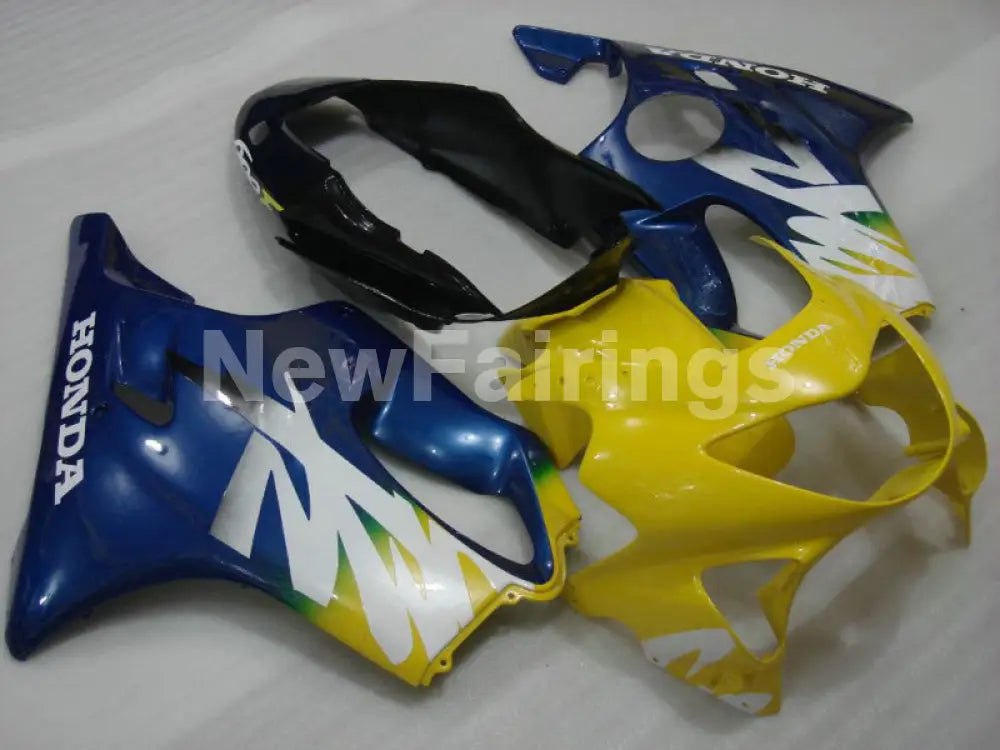Yellow and Blue Factory Style - CBR600 F4 99-00 Fairing Kit
