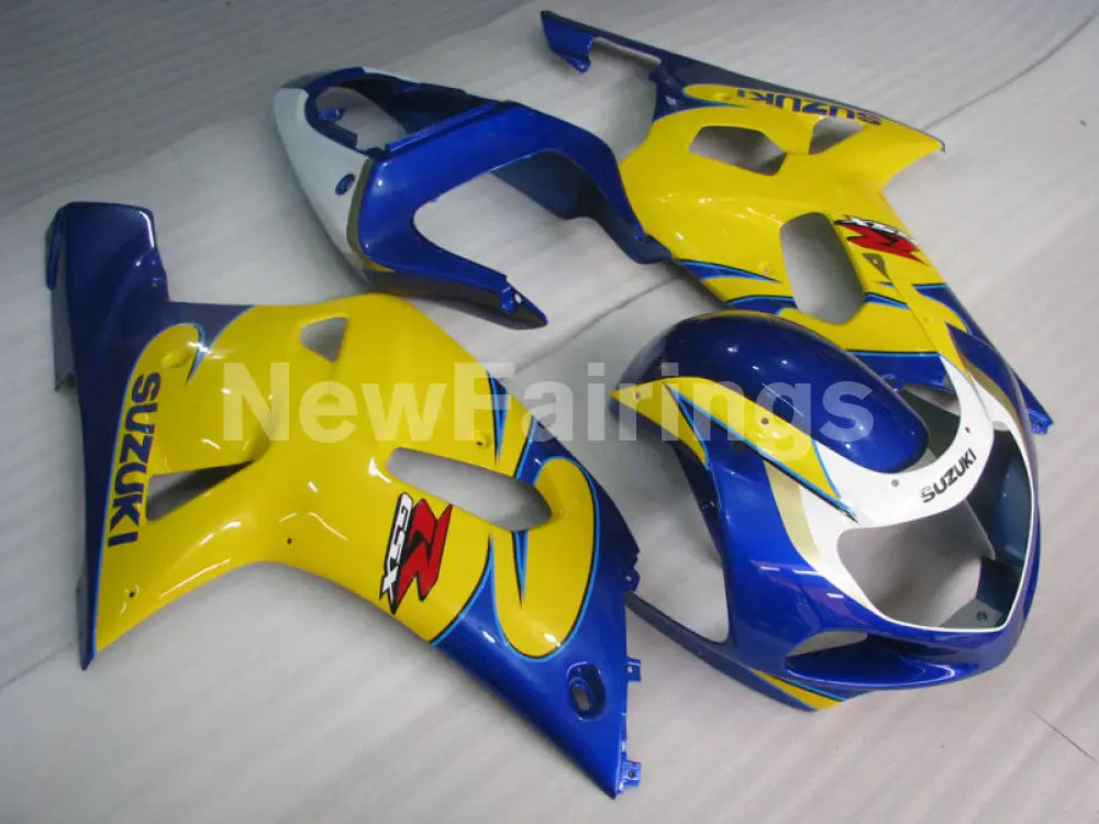 Yellow and Blue White Factory Style - GSX-R600 01-03 Fairing