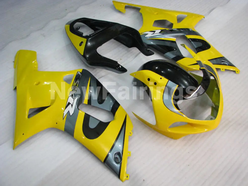Yellow and Grey Black Factory Style - GSX-R600 01-03 Fairing