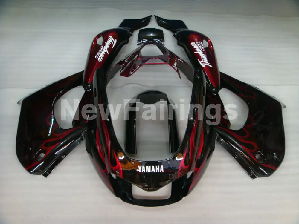 Black and Red Flame - YZF1000R Thunderace 96-05 Fairing Kit Vehicles & Parts > Vehicle Parts & Accessories > Motor