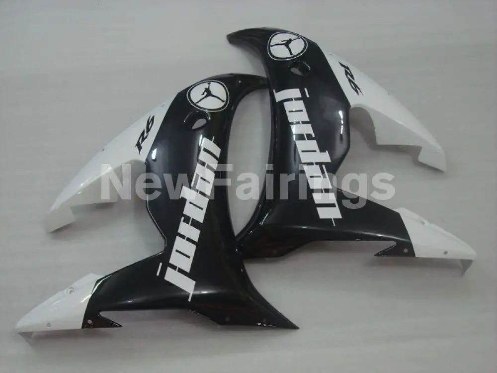 Black and White Jordan - YZF-R6 03-04 Fairing Kit Vehicles & Parts > Vehicle Parts & Accessories > Motor Vehicle Parts