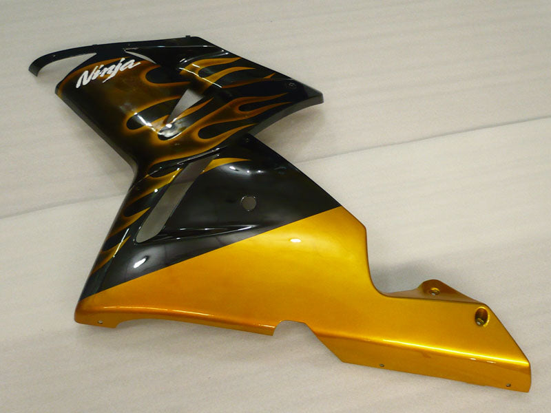 Black and Golden Flame - NINJA ZX-10R 04-05 Fairing Kit