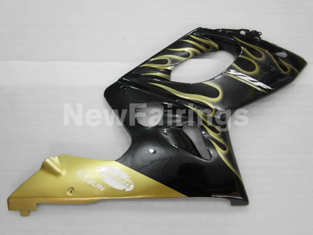 Black and Golden Flame - YZF600R Thundercat 96-07 Fairing Kit Vehicles & Parts > Vehicle Parts & Accessories > Motor