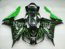 Black and Green Flame - CBR1000RR 06-07 Fairing Kit -