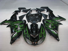 Load image into Gallery viewer, Black and Green Flame - NINJA ZX-10R 06-07 Fairing Kit