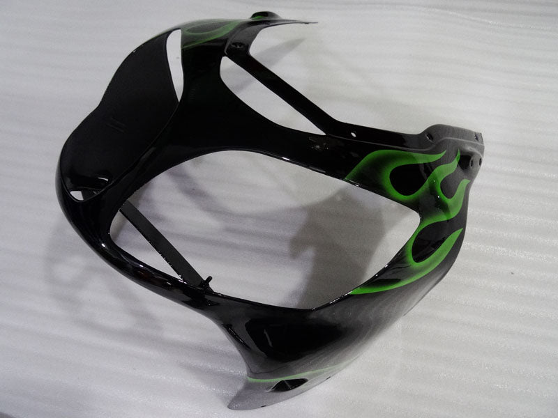 Black and Green Flame - NINJA ZX-12R 00-01 Fairing Kit