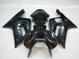 Black and Grey Flame - NINJA ZX-6R 03-04 Fairing Kit