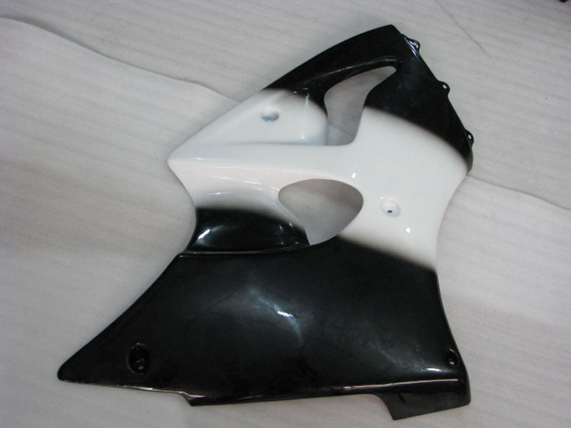 Black and White No decals - NINJA ZX-6R 00-02 Fairing Kit