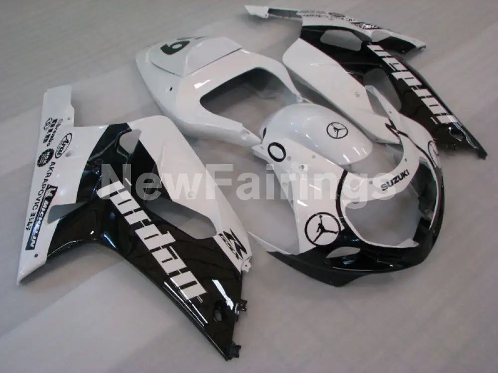 Black and White Jordan - GSX-R600 01-03 Fairing Kit