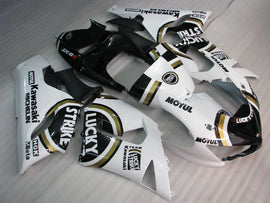 Black and White Lucky Strike - NINJA ZX-6R 05-06 Fairing