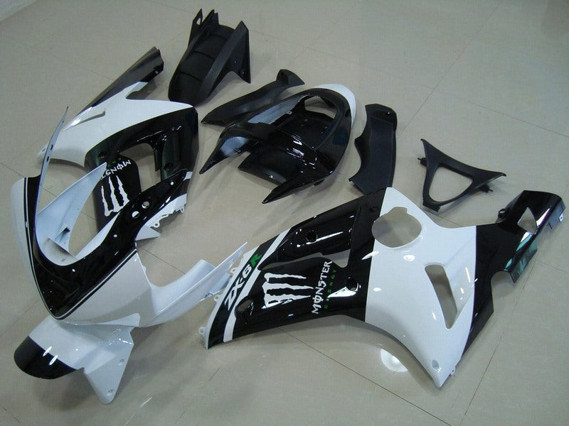 Black and White Monster - NINJA ZX-6R 03-04 Fairing Kit