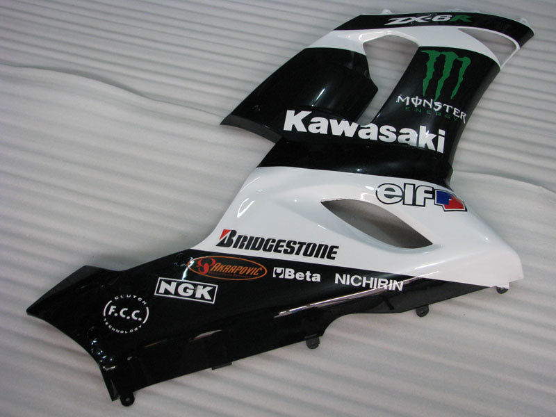 Black and White Monster - NINJA ZX-6R 05-06 Fairing Kit