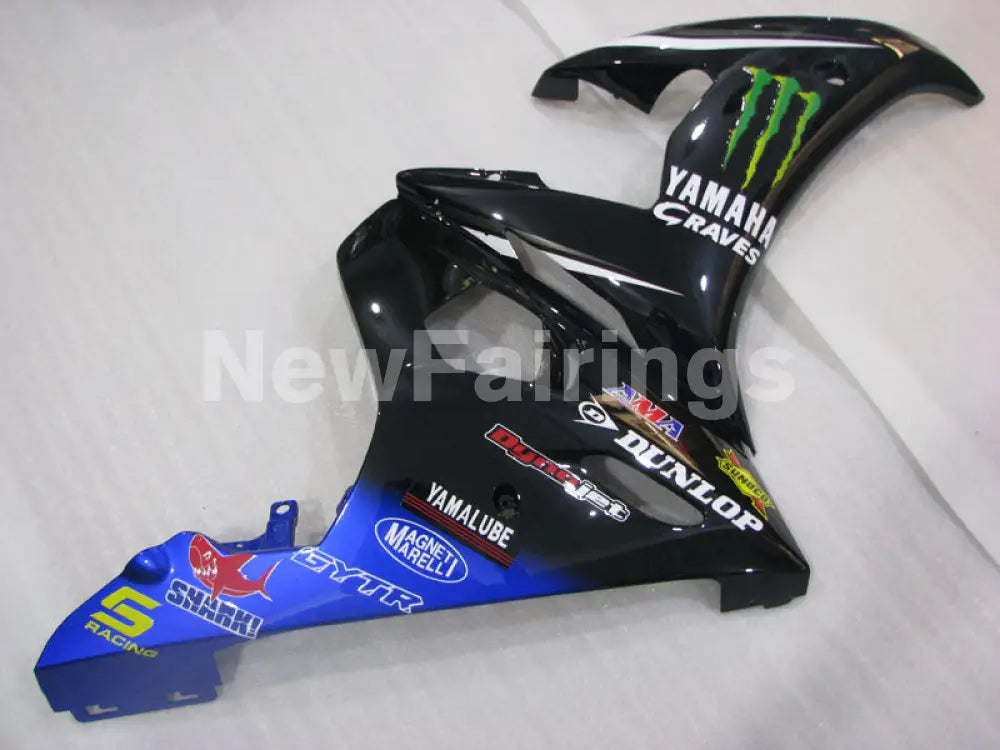 Blue and Black Monster - YZF-R6 03-04 Fairing Kit Vehicles & Parts > Vehicle Parts & Accessories > Motor Vehicle Parts