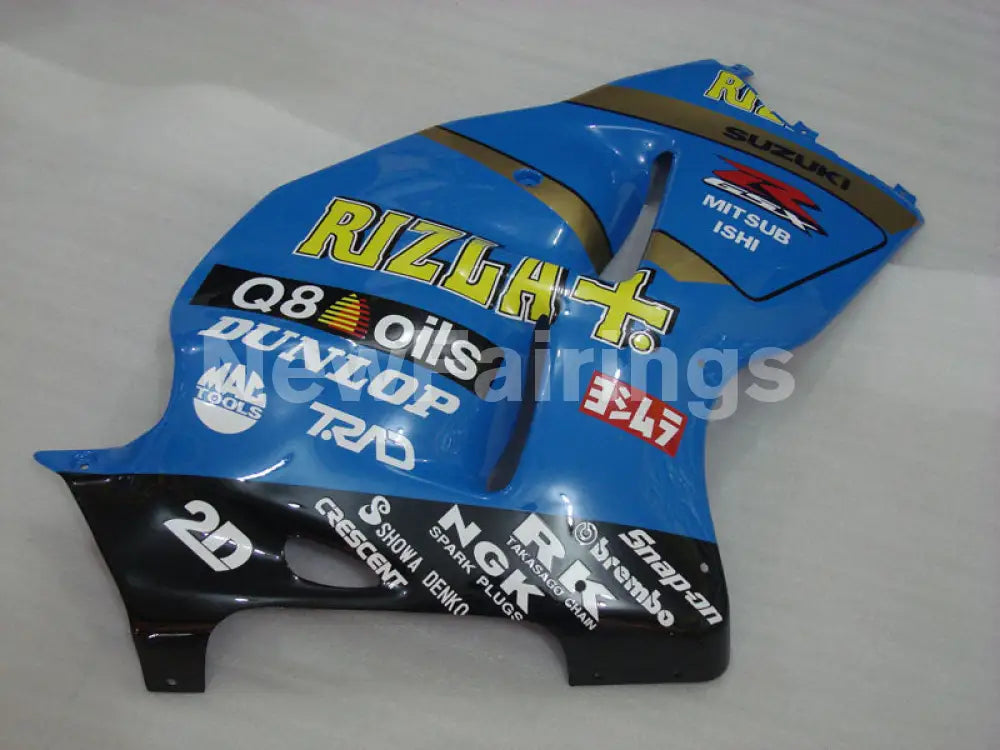 Kit Car Rizla Graphics Blue and Black Yellow Rizla - GSX1300R Hayabusa Fairing Kit – NewFairings