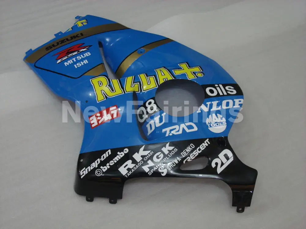 Kit Car Rizla Graphics Blue and Black Yellow Rizla - GSX1300R Hayabusa Fairing Kit – NewFairings