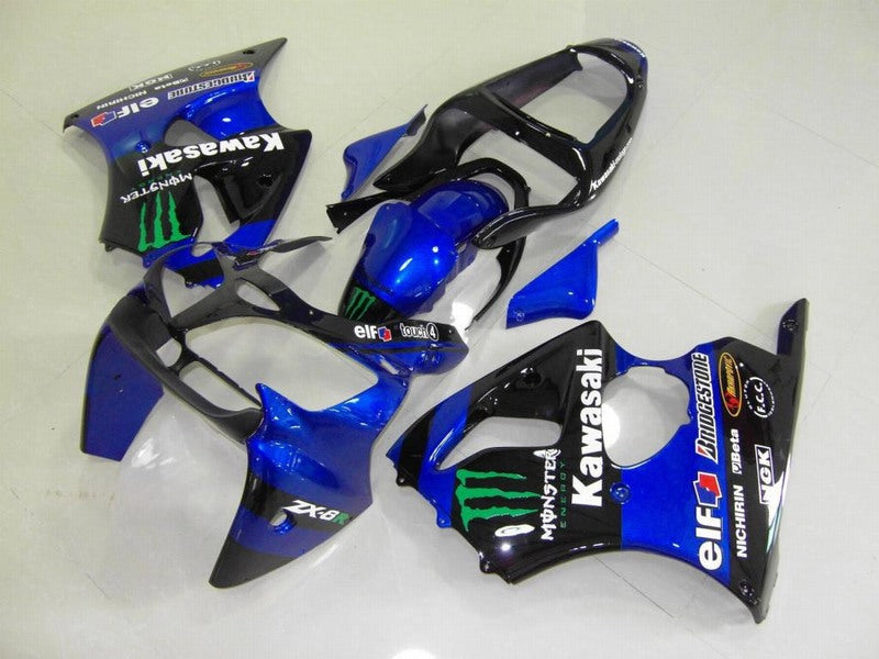 Blue and Black Monster - NINJA ZX-6R 00-02 Fairing Kit