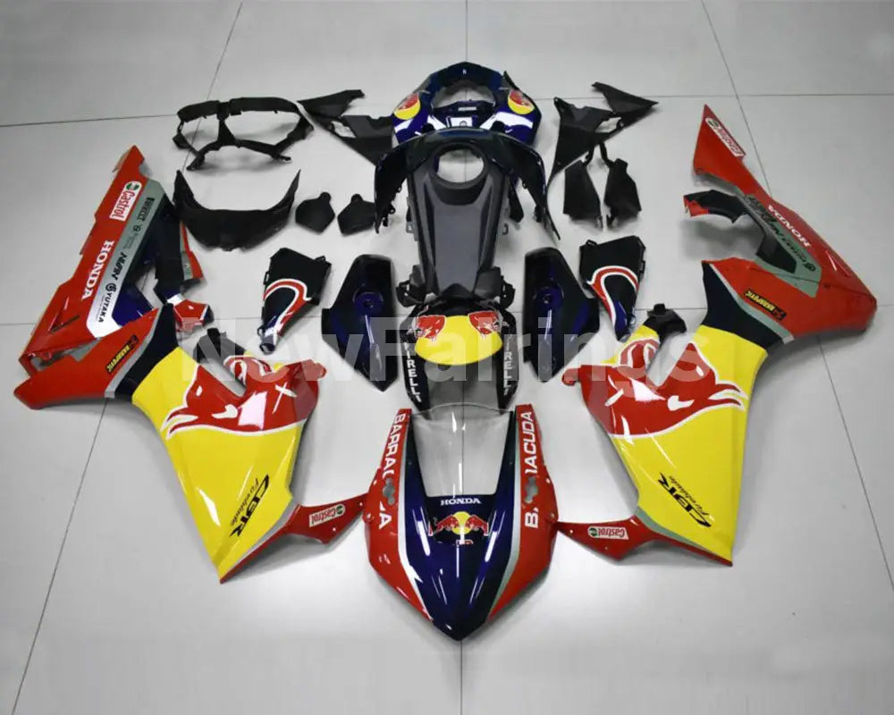 Deep Blue and Yellow Red Bull - CBR1000RR 17-23 Fairing Kit