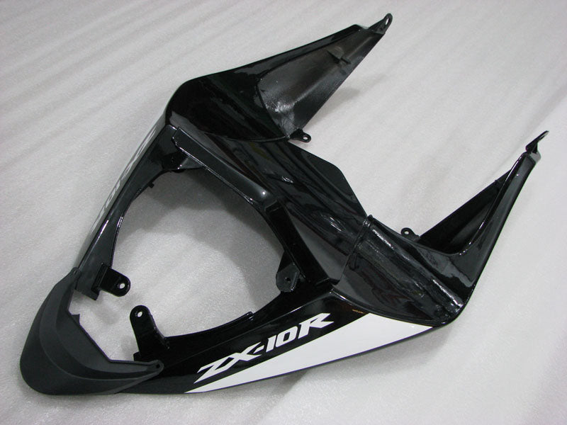Green and Black White Factory Style - NINJA ZX-10R 08-10 Fairing Kit